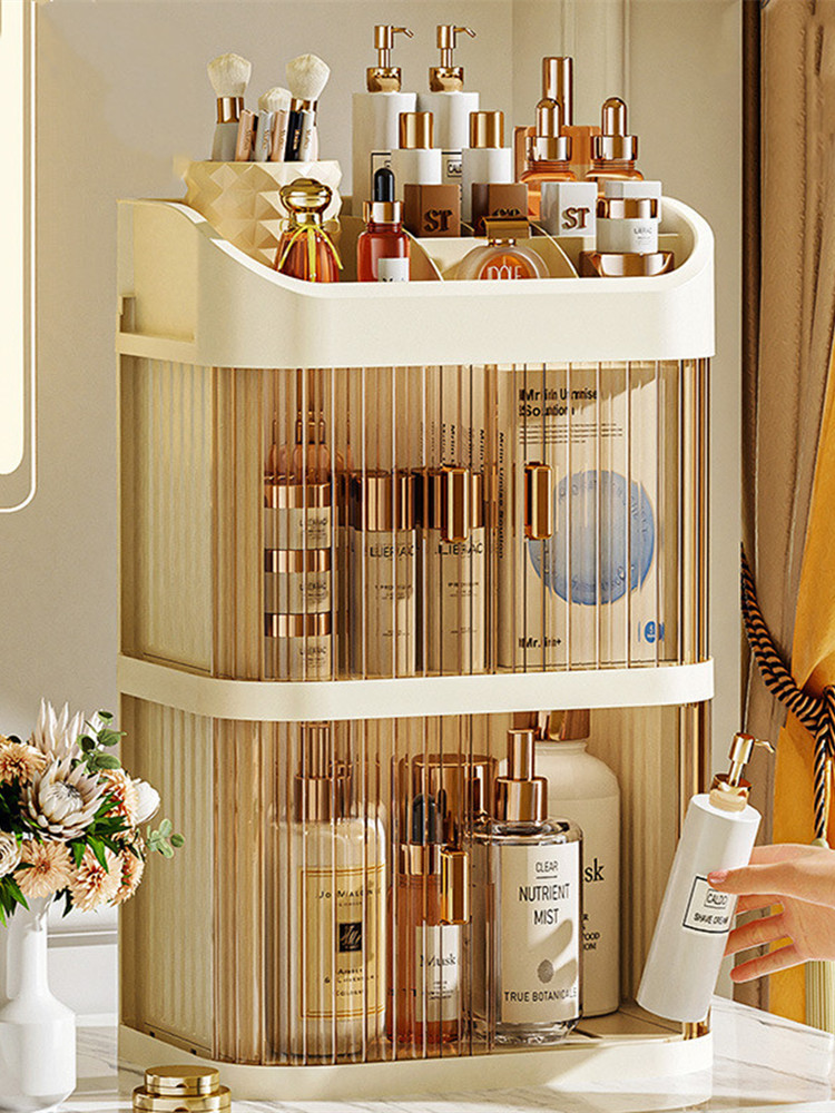 化粧品収納ボックス、デスクトップメイクアップオーガナイザー、 - High Luxury Skincare のレビューと価格